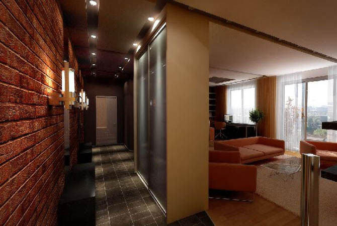 дизайн узкого коридора в квартире
